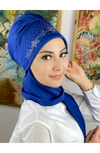 Saxon blue Ready to wear Turban 43NZL7052243-10