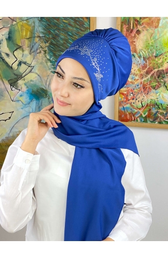 Saxon blue Ready to wear Turban 43NZL7052243-10