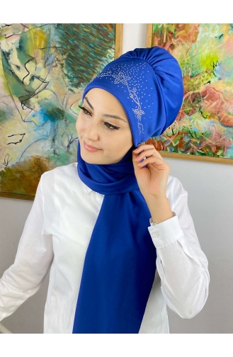 Saxon blue Ready to wear Turban 43NZL7052243-10