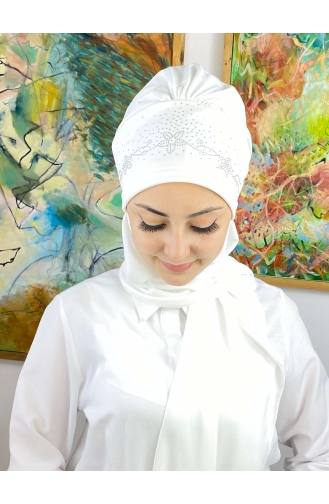 White Ready to Wear Turban 43NZL7052243-01