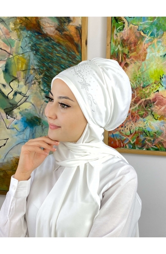 White Ready to Wear Turban 43NZL7052243-01