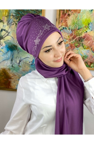 على استعداد لارتداء التوربان أرجواني متوسط 43NZL7052243-03