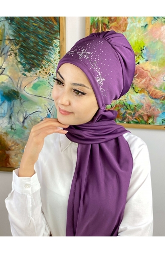 على استعداد لارتداء التوربان أرجواني متوسط 43NZL7052243-03