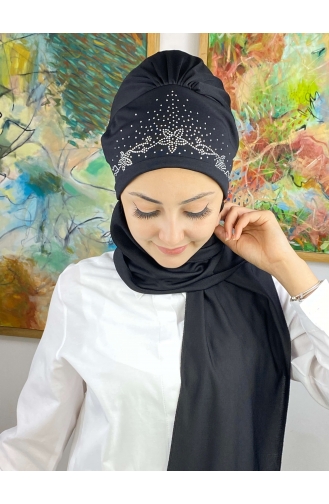 Black Ready to Wear Turban 43NZL7052243-06