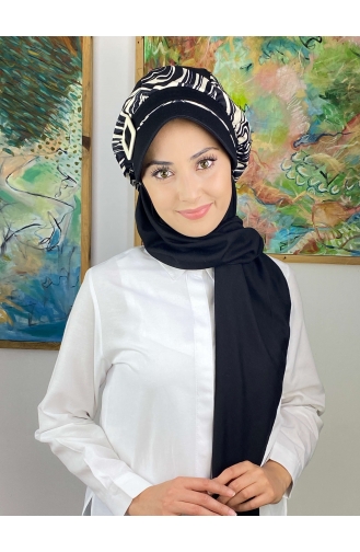 White Ready to Wear Turban 4814MAYŞAP48-01