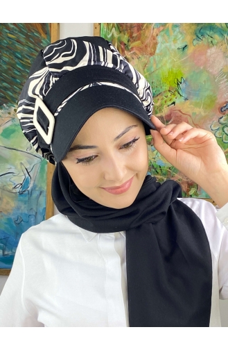 White Ready to Wear Turban 4814MAYŞAP48-01