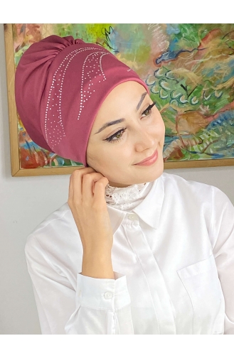 Dark Dusty Rose Ready to Wear Turban 93NZL7052293-10