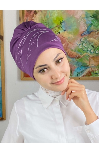 Light Purple Ready to Wear Turban 93NZL7052293-05