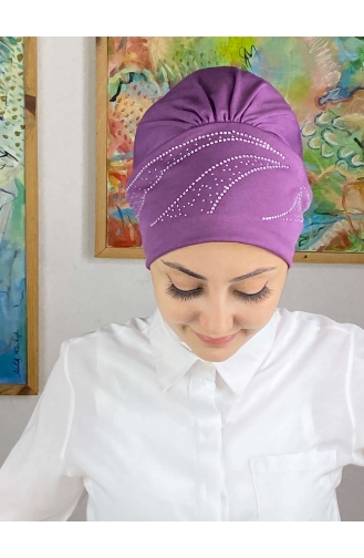 Light Purple Ready to Wear Turban 93NZL7052293-05