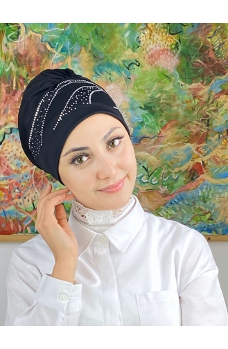 Black Ready to Wear Turban 93NZL7052293-06