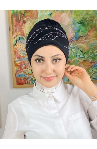 Schwarz Praktischer Turban 93NZL7052293-06