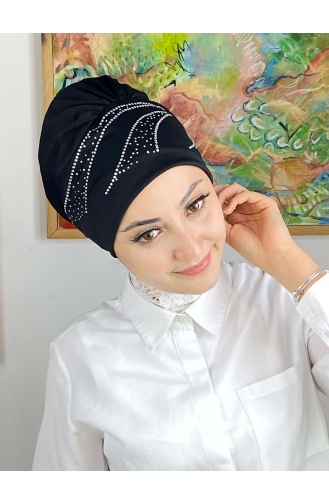 Schwarz Praktischer Turban 93NZL7052293-06