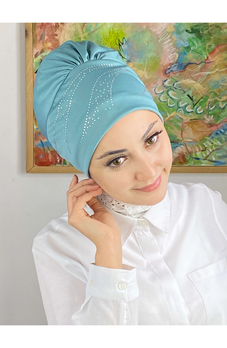 Sea Green Ready to Wear Turban 93NZL705229307 Sefamerve