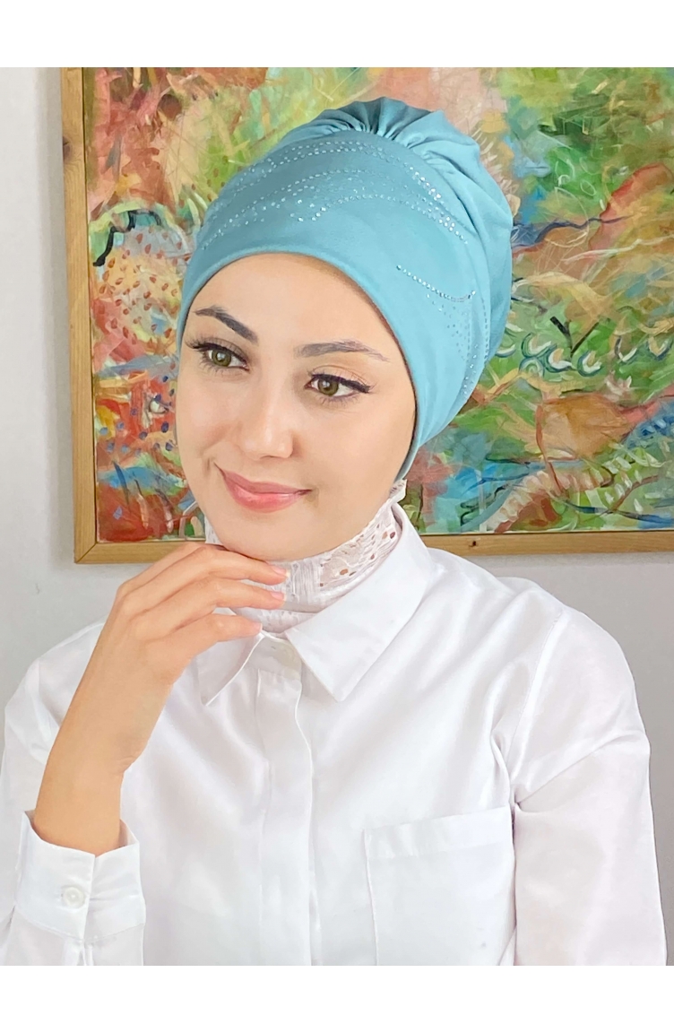 Sea Green Ready to Wear Turban 93NZL705229307 Sefamerve