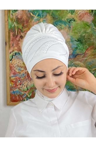 White Ready to Wear Turban 93NZL7052293-09