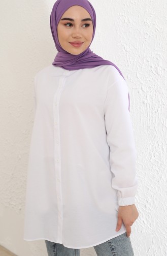 White Overhemdblouse 15046-02