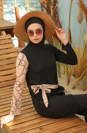 Beige Swimsuit Hijab 2209-01