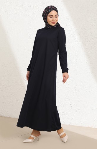 Navy Blue Hijab Dress 1944-04