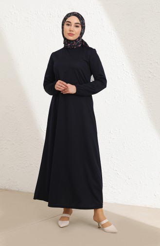 Navy Blue Hijab Dress 1944-04