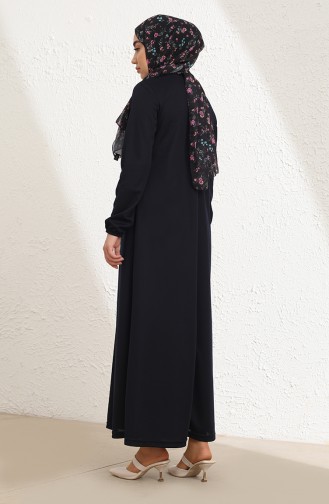 Navy Blue Hijab Dress 1944-04