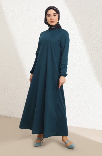 Petrol Hijab Dress 1944-06
