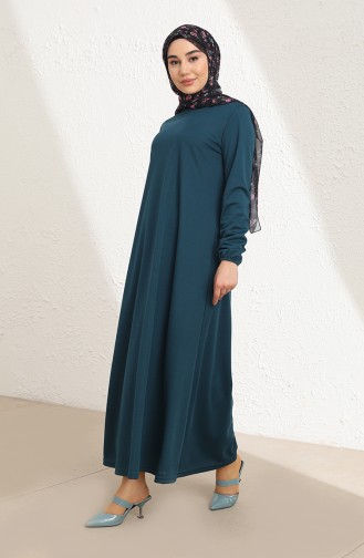 Petrol Hijab Dress 1944-06