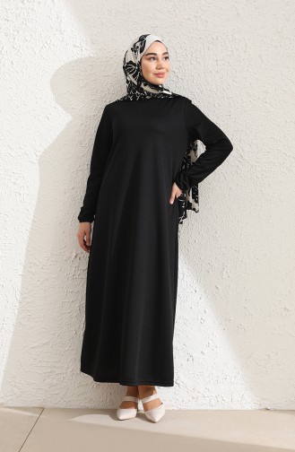 Basic Elbise 1944-08 Siyah