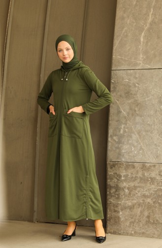 Khaki Abaya 2220-04