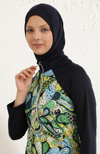 Maillot de Bain Hijab Bleu Marine 2204B-01