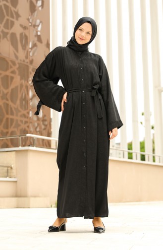 Black Abaya 7008-01