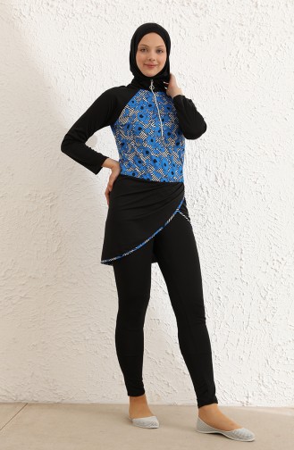 Maillot de Bain Hijab Bleu 2204A-01