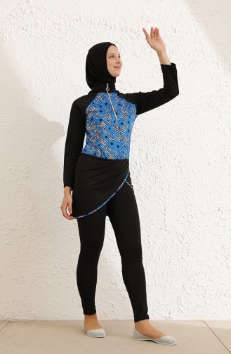 Maillot de Bain Hijab Bleu 2204A-01