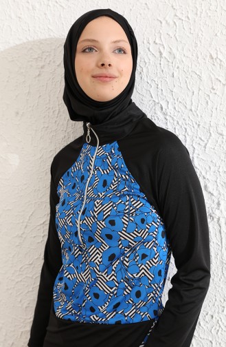 Maillot de Bain Hijab Bleu 2204A-01