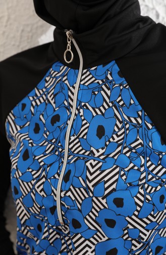 Maillot de Bain Hijab Bleu 2204A-01