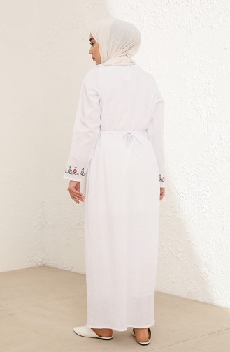 White Hijab Dress 0075-02