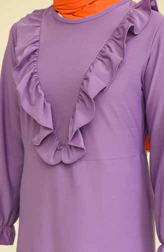 Tofisa Fırfırlı Elbise 3273-03 Lila
