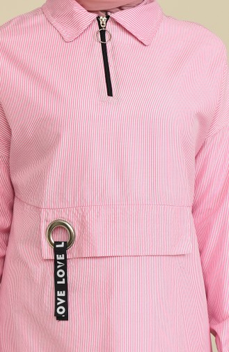 Tofisa Çizgili Tunik 3503-06 Pembe