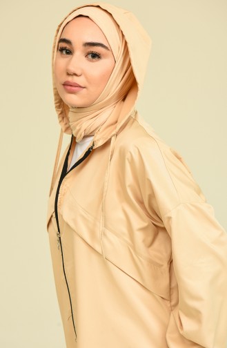 Beige Raincoat 8664-06