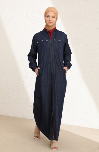 Navy Blue Abaya 4074-01