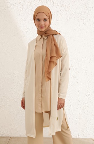 Creme Strickjacke 3993-01