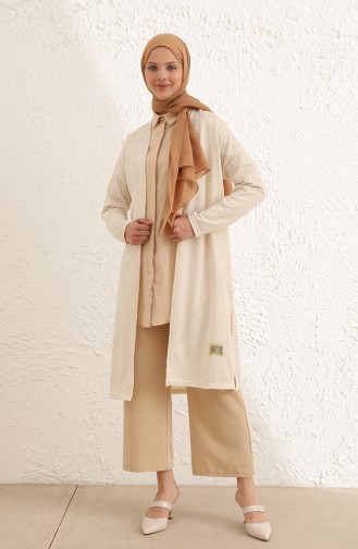 Creme Strickjacke 3993-01