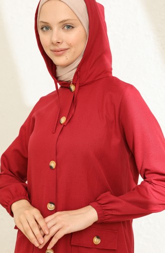 Tofisa Kapüşonlu Tunik Pantolon İkili Takım 3574-01 Bordo