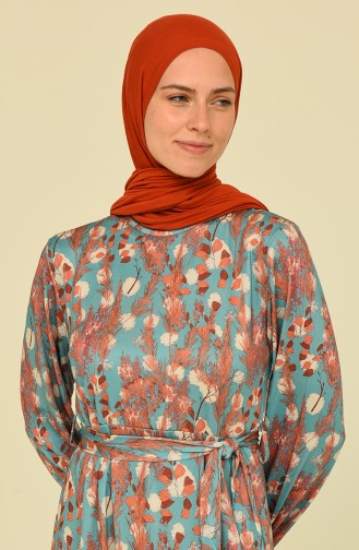 Robe Hijab Vert menthe 3553-04