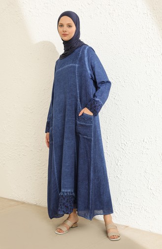 Indigo Hijab Dress 9494-04