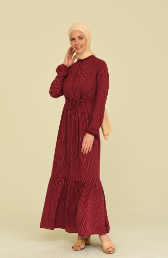 Robe Hijab Bordeaux 85002A-01