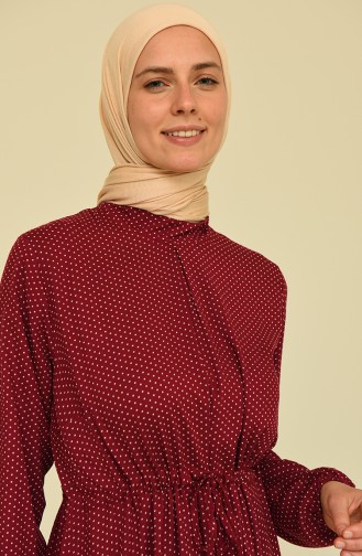 Claret red İslamitische Jurk 85002A-01