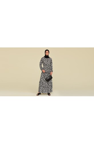Weiß Hijab Kleider 85006A-01