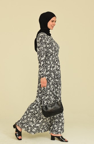 Weiß Hijab Kleider 85006A-01