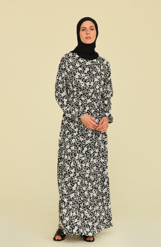 Weiß Hijab Kleider 85006A-01