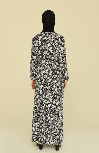 White Hijab Dress 85006A-01